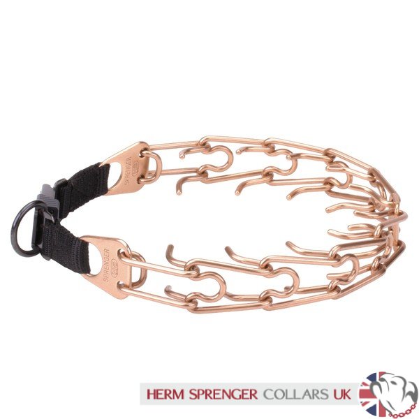 "Aggression Buster" 4 mm Curogan Herm Sprenger Prong Collar with Security Buckle